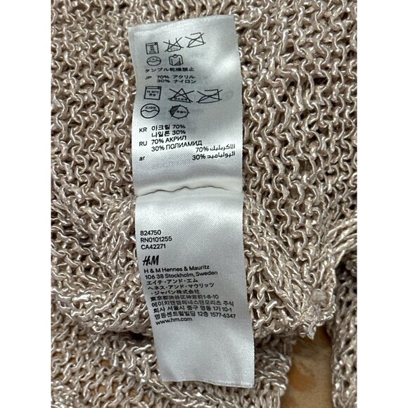 CCC Loose Knit Crop Top Metallic Open Back Sweater Stylish Lightweight Pullover - Picture 8 of 8